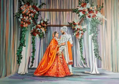 A wonderful wedding couple