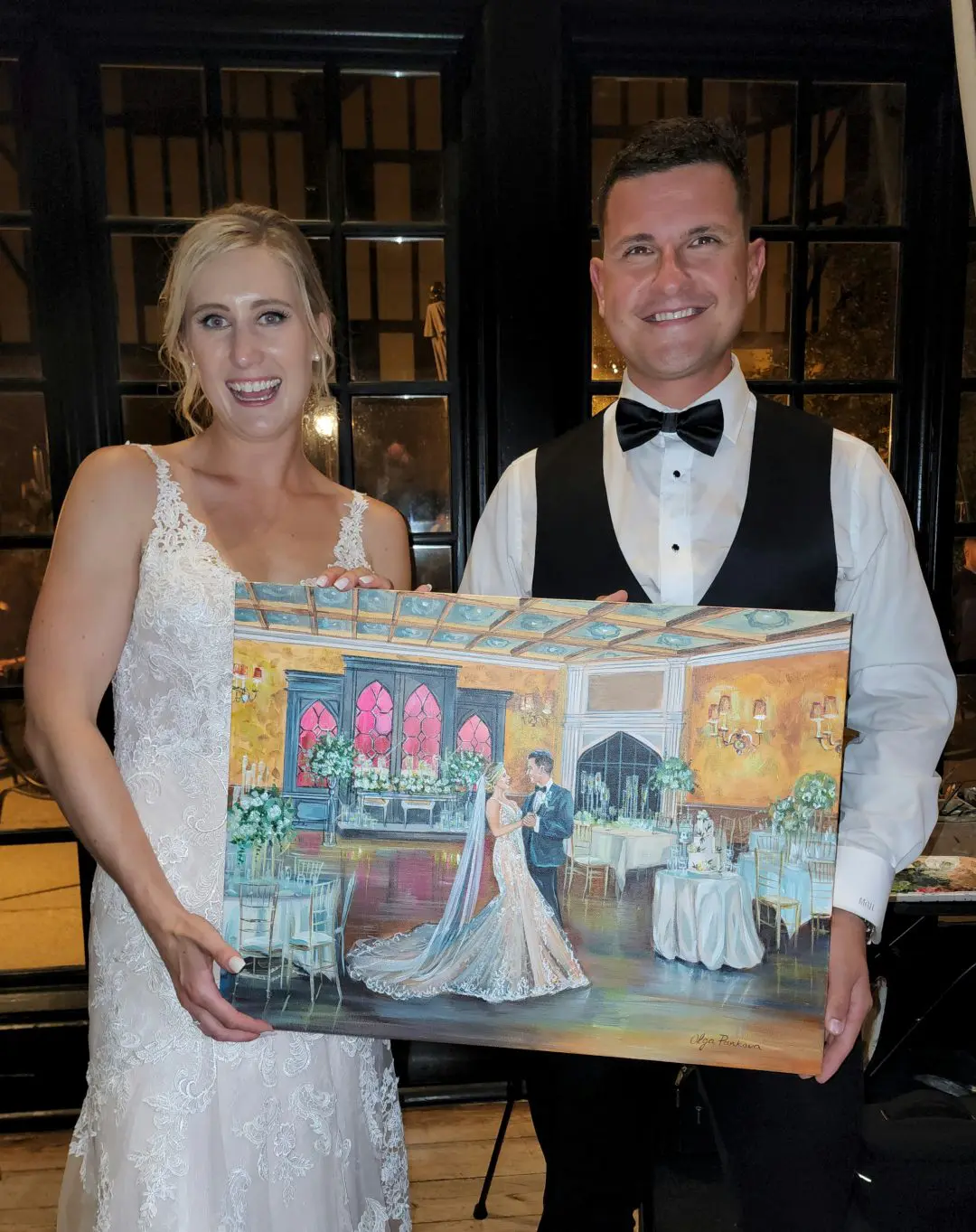 Live Wedding Painting Wedding Couple